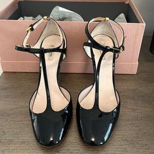 Miu Miu Black Patent Leather Heels